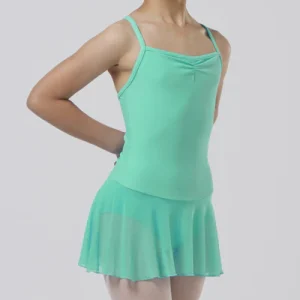 Tunique de danse MATHILDE Vicard – Bretelles croisées dos, jupette intégrée, coloris émeraude (TN690)