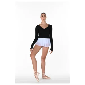 Pull de danse PULMA Artiligne – Court, encolure V, manches longues avec passe-pouce
