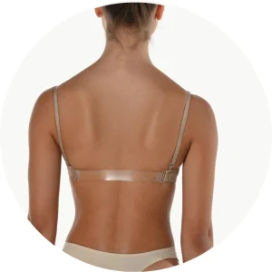 BRASSIÈRE DE DANSE CHAIR BRETELLES ET DOS TRANSPARENT DANSEZ-VOUS - SV02