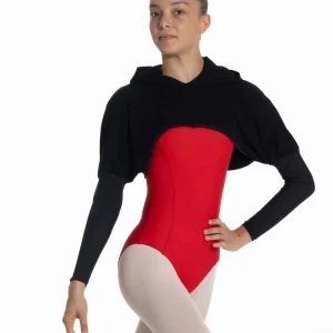 Cache-épaules danse VICKY Artiligne – Crop-top bi-matière capuche